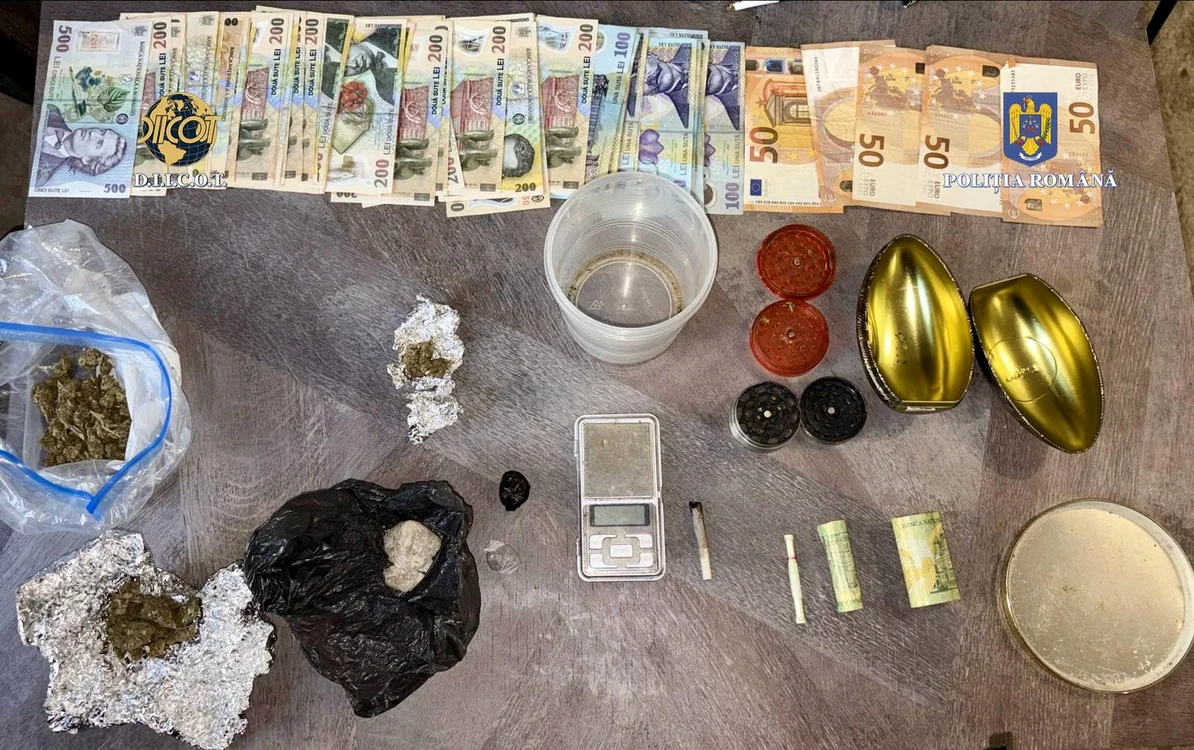 Drogurile erau vândute inclusiv minorilor. FOTO Poliția Română