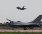 Exercițiu demonstrativ de executare a unei misiuni de Poliție Aeriană cu aeronave F-16 Fighting Falcon ale Forțelor Aeriene Române, la baza Aeriană 86 Borcea, județul Ialomița. FOTO Inquam Photos / Octav Ganea