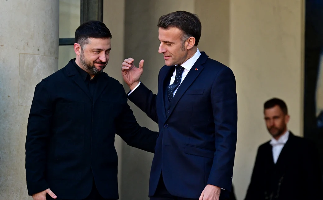 Volodimir Zelenski și Emmanuel Macron. FOTO Profimedia