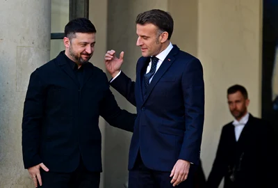 Zelenski și macron   paris coaliția voluntarilor FOTO profimedia jpg