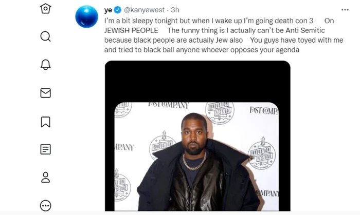 Kanye West Twitter Captură JPG