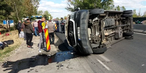 Accident la Lacu Sărat judeţul Brăila FOTO Obiectiv Vocea Brăilei