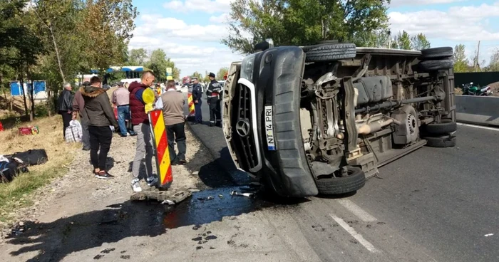 Accident la Lacu Sărat judeţul Brăila FOTO Obiectiv Vocea Brăilei