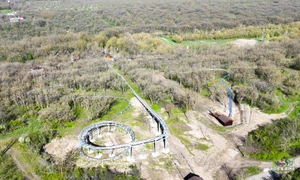 Pista de bob spectaculoasă într-o pădure din Galați FOTO: CJ Galați