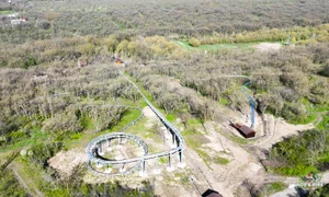 Pista de bob spectaculoasă într-o pădure din Galați FOTO: CJ Galați