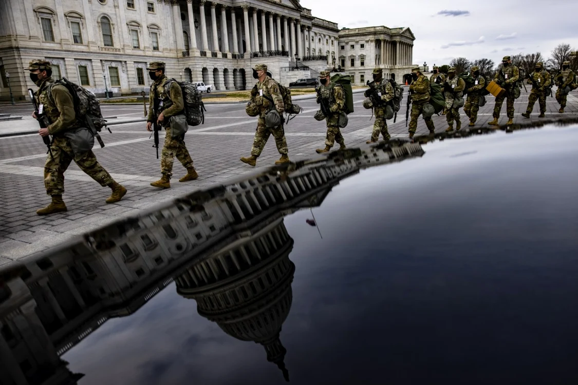 Măsuri de securitate fără precent în Washington pentru investirea noului preşedinte al americii. soldaţi. foto gettyimages