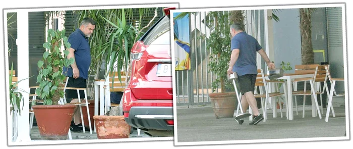 Leonard Doroftei poate fi întâlnit la terasă, unde munceşte toată ziulica