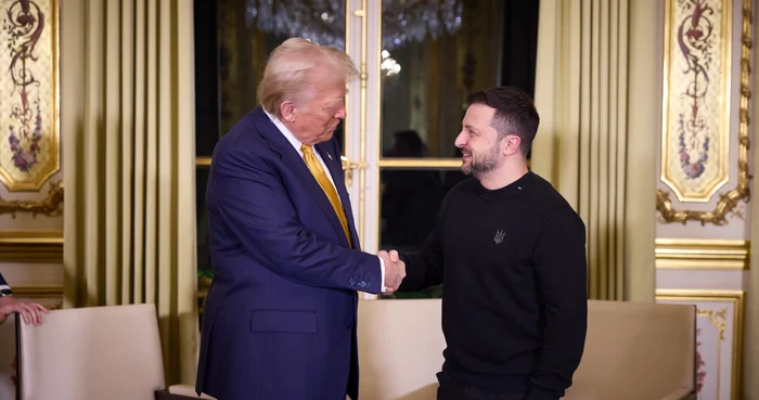 Donald Trump și Volodmir Zelenski, întâlnire la Paris FOTO: X