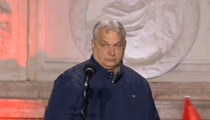 Viktor Orban, la mitingul electoral FOTO: Captura video X