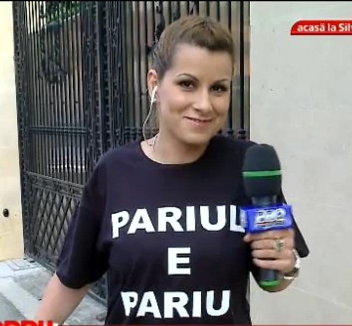 Ana Maria Vladislav stă de trei zile în faţa casei lui Prigoană (captură: Pro TV)