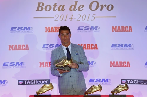 Lusitanul lui Real Madrid devine, astfel, primul fotbalist cu 4 Ghete de Aur în carieră.Foto: AP