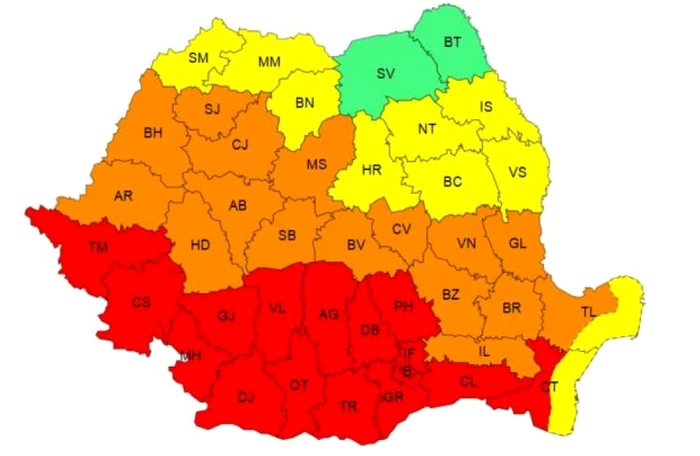 Sămăbătă de foc în aproape toată ţara. FOTO: ANM