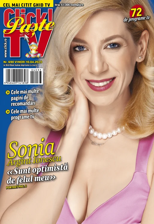 Sonia Argint Ionescu a realizat shooting-ul pentru coperta Click! TV, la sediul redacției noastre, cu doar o zi înaintea decretării stării de urgență în România