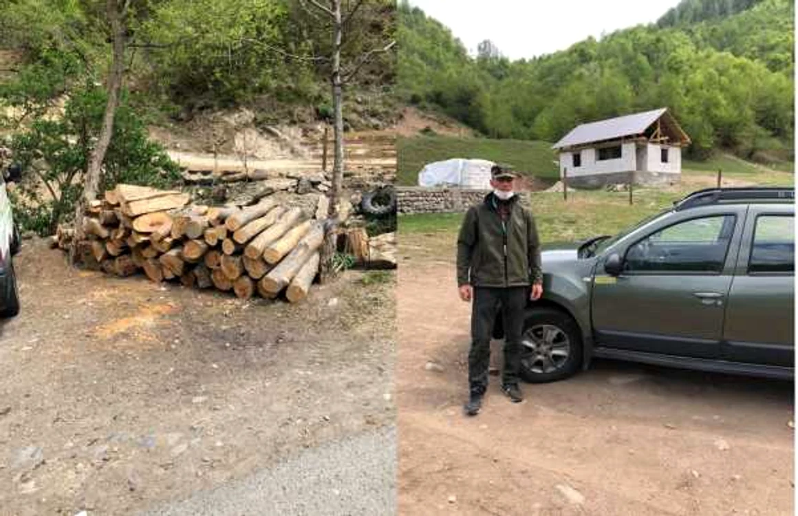 Şase hoţi din satul Valea lui Stan - Brezoi judeţul Vâlcea puşi pe fugă de un pădurar de la Ocolul Solvic Voineasa cu focuri de armă Foto Facebook