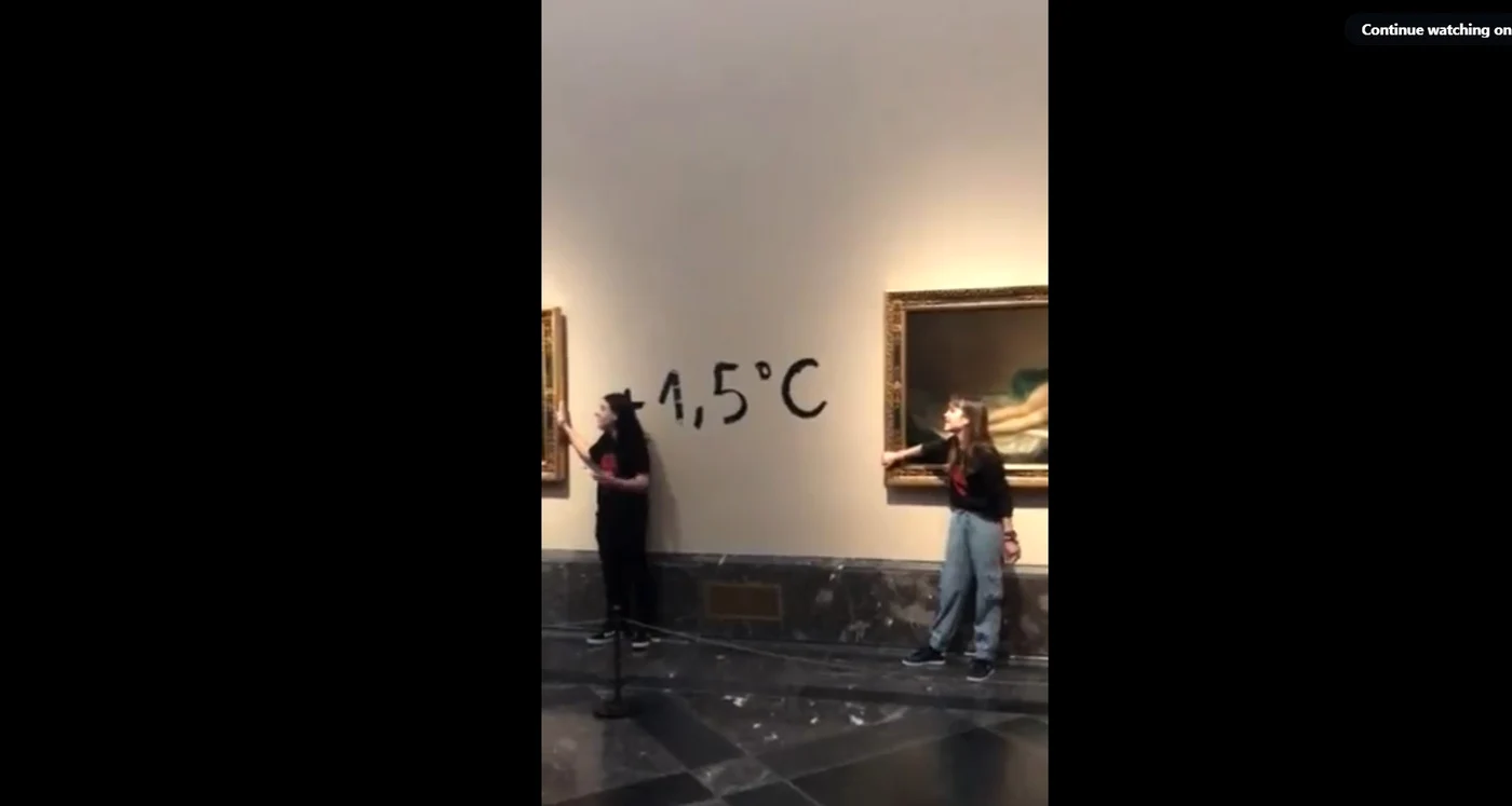 Două activiste şi-au lipit mâinile de ramele unor tablouri de Goya la Muzeul Prado
