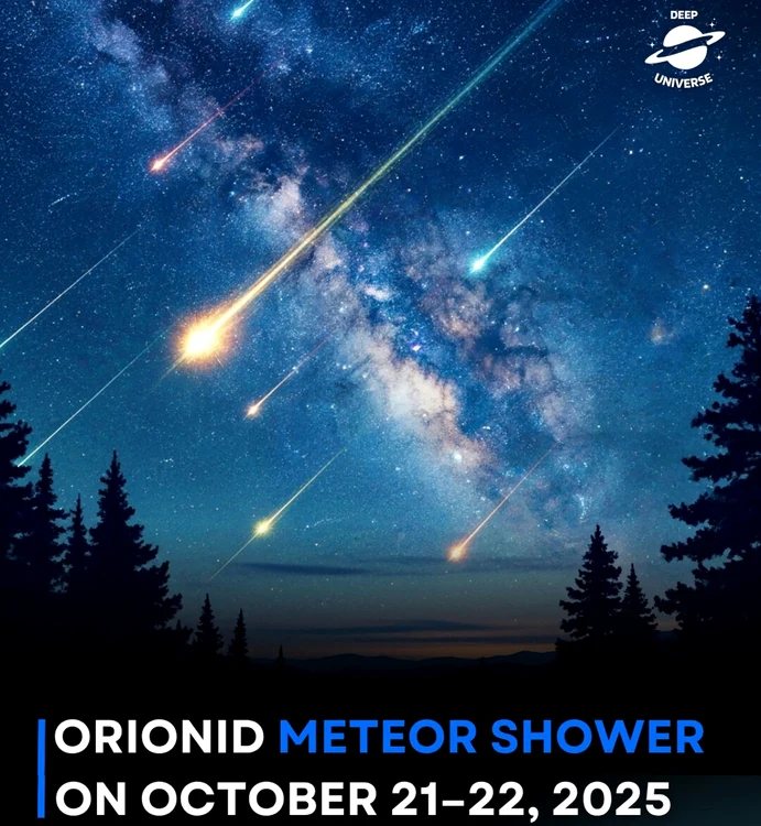 Ploaie de meteori sau de stele căzătoare Orionide Foto Deep Universe Facebook