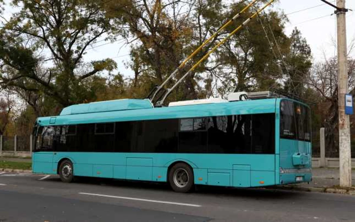 Noile troleibuze care vor circula la Galaţi FOTO Transurb SA