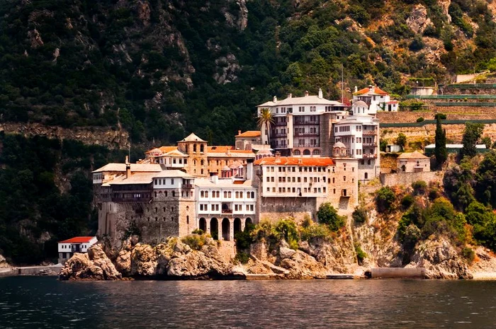 14009467   monastery agia grigoriou on mount athos, chalkidiki, greece jpeg