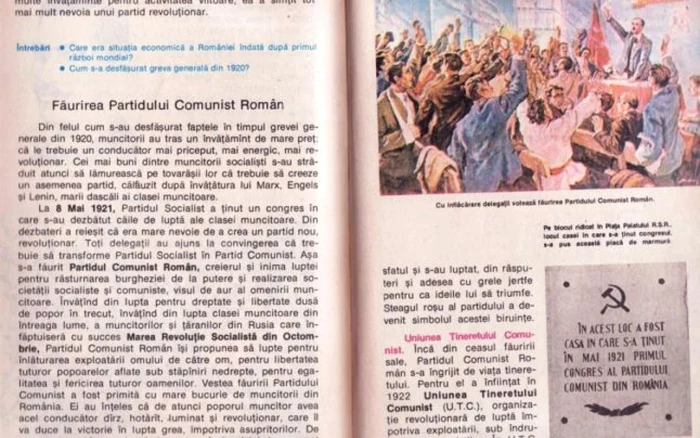 Un manual de clasa a IV a din perioada comunistă FOTO Adevărul