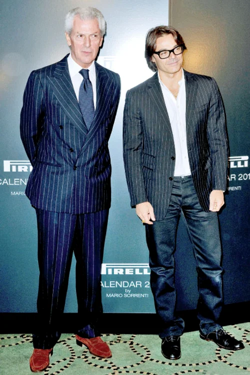 Marco Tronchetti Provera (CEO Pirelli) şi fotograful Mario Sorrenti