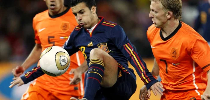 Pedro, în finala din 2010, cu Olanda. FOTO: AP