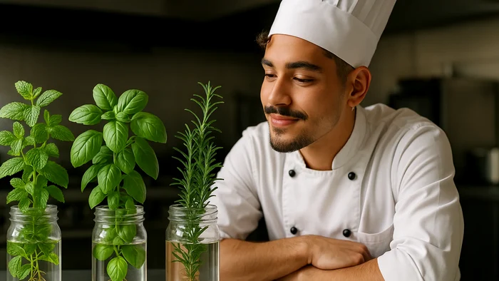 Optează și tu pentru cultivarea ierburilor aromatice în apă.