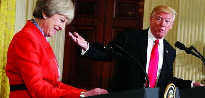 Premierul britanic Theresa May şi preşedintele SUA, Donald Trump