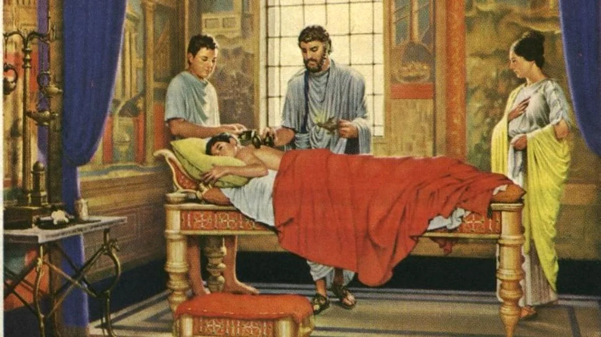 Medici antici şi viermi în miere jpeg