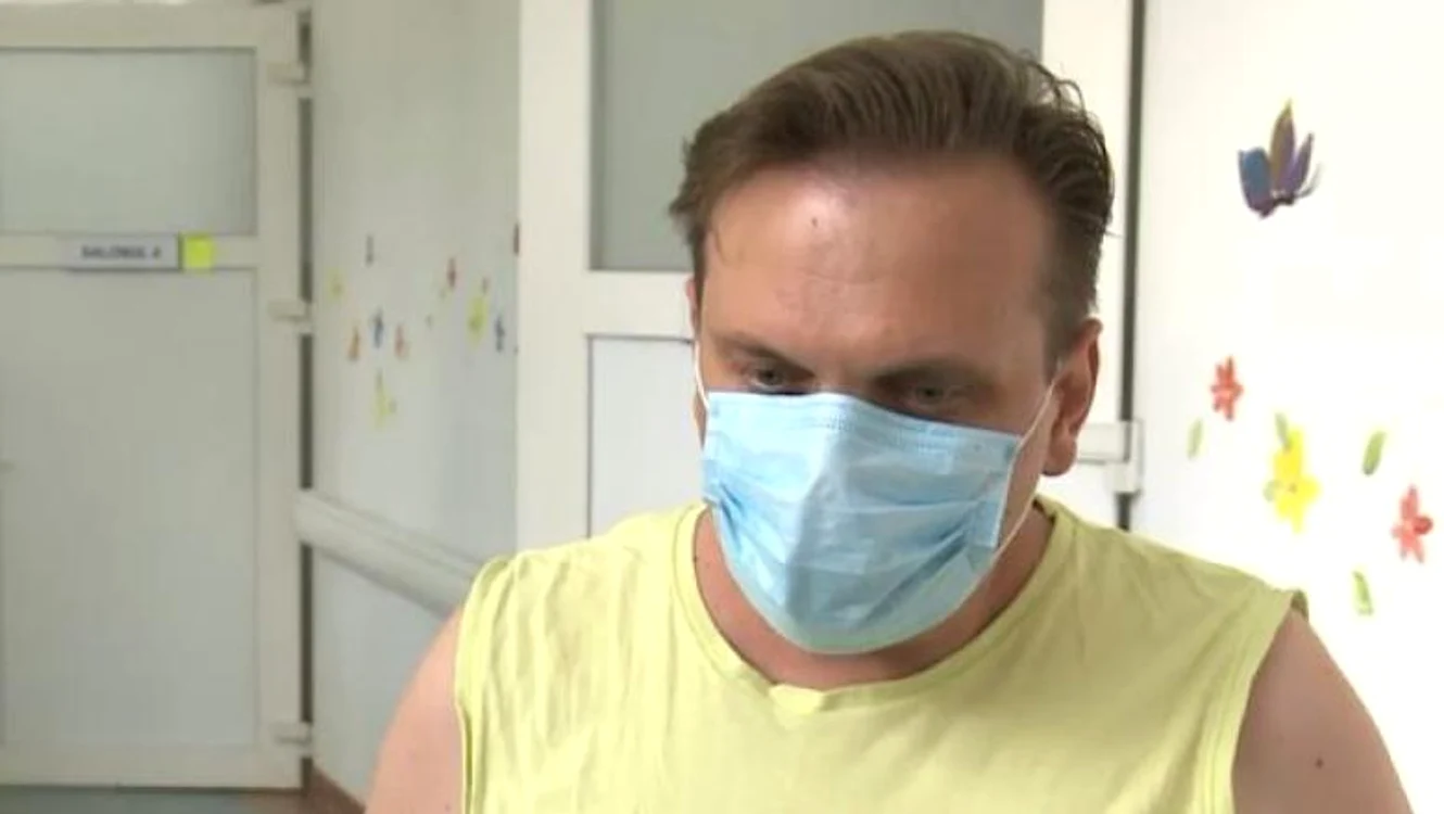 Cristian Focșan este internat în secția Covid a Spitalului de Urgență Târgoviștefoto: captură Digi 24