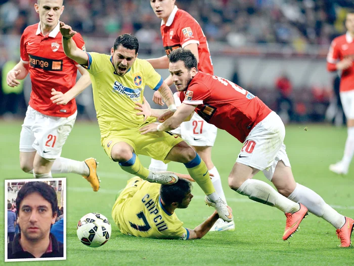 Bărboianu a provocat un penalty cu Steaua, faultându-l în careu pe StanciuFoto: Mediafax