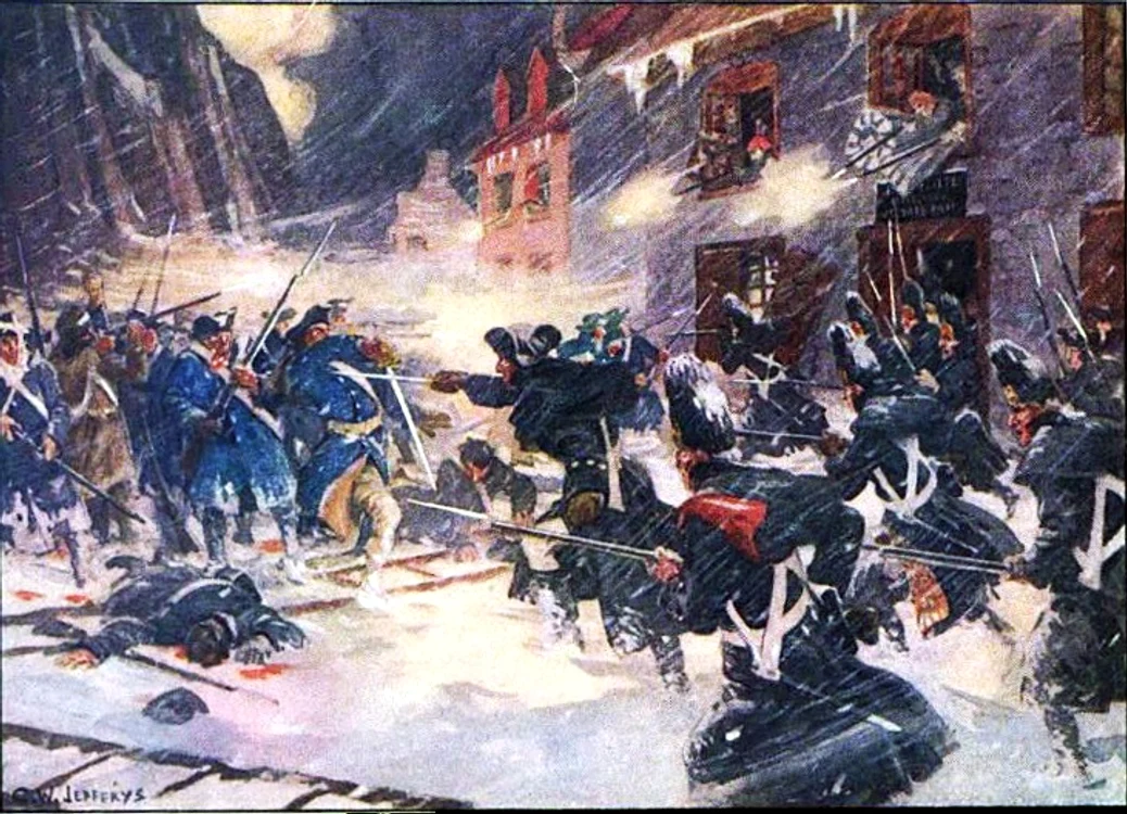 Trupele britanice erau ajutate de milițiile canadiene