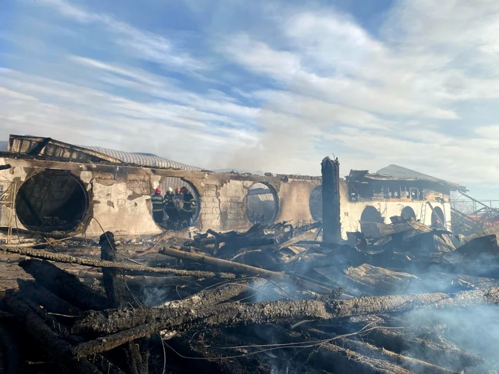 Ferma Dacilor după incendiu. Foto: arhiva.