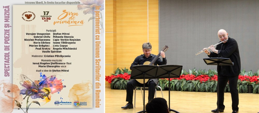 Surpriză culturală la Alexandria. Un spectacol de poezie și muzică ce îți va atinge sufletul - „Zvon de primăvară”