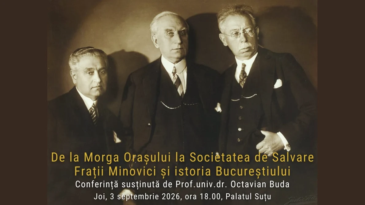 Conferința „De la Morga Orașului la Societatea de Salvare. Frații Minovici și istoria Bucureștiului”, la Palatul Suțu