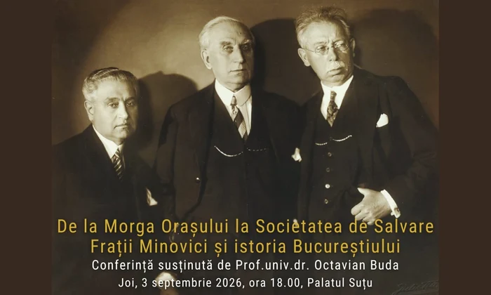 Conferința „De la Morga Orașului la Societatea de Salvare. Frații Minovici și istoria Bucureștiului”, la Palatul Suțu