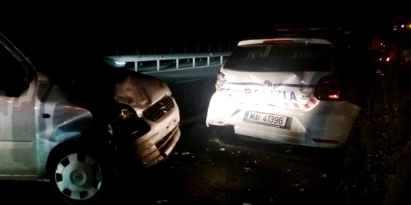accident masina de politie autostrada sibiu