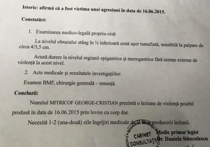 Cristian Mitricof susţine că a fost bătut de consilierul judeţean Marian Irinei