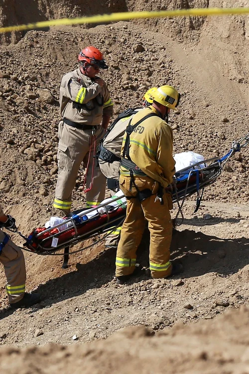 *EXCLUSIVE* The body of a construction worker is taken away after an accident behind Jennifer Aniston's house jpeg