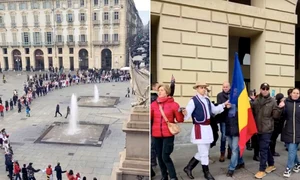 Flash mob Torino, foto captura video TikTok jpg