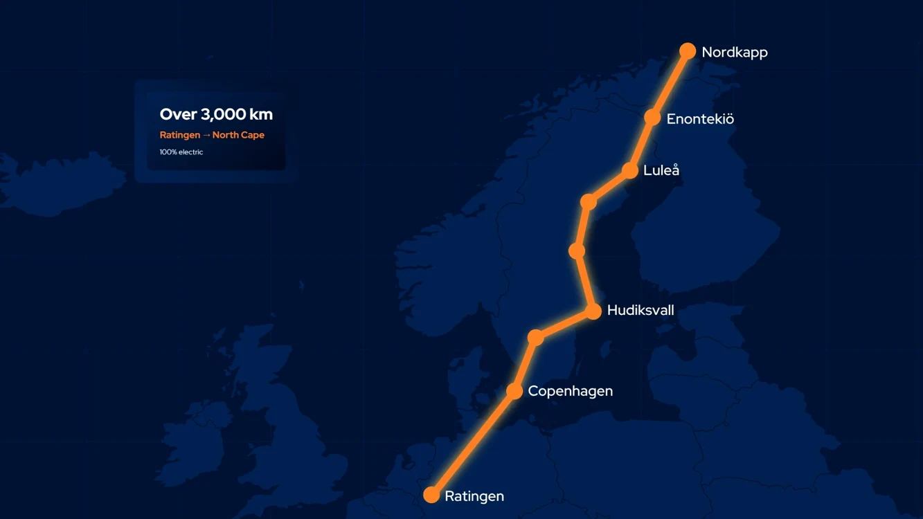 Traseul de peste 3.000 km al EVenture Extreme Foto: DKV Mobility