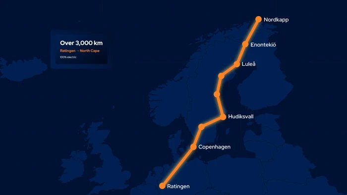 Traseul de peste 3.000 km al EVenture Extreme Foto: DKV Mobility