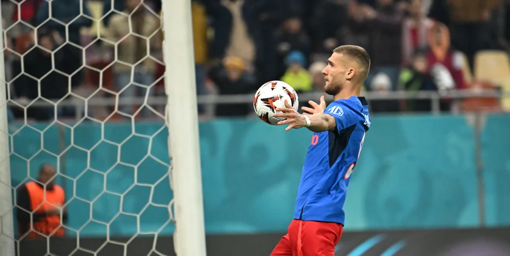 Daniel Bîrligea, gol fatastic în Europa League. Foto Facebook