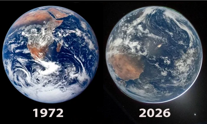 Pământul fotografiat din spațiu la distanță de 54 de ani. Foto: X/@NASA