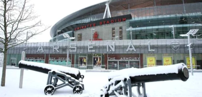 Prima victimă a zăpezii în Premiership a fost meciul Arsenal - Bolton, de pe "Emirates" din Londra