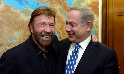Israeli Prime Minister Benjamin Netanyahu Meets With Chuck Norris jpeg