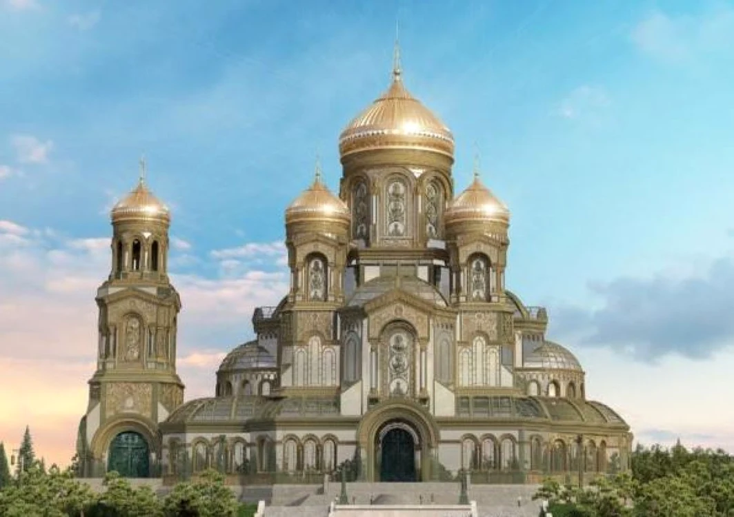 Captură de pe macheta viitoarei catedrale a armatei ruse FOTO mil.ru