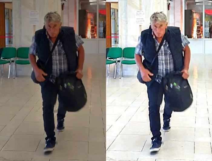 Imagini cu atacatorul surprinse pe camerele de supraveghere