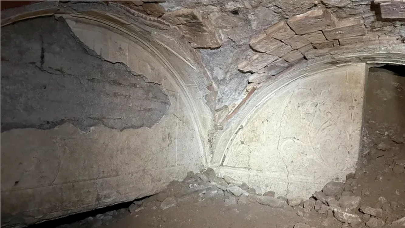 Vila romană descoperită sub sala de sport (© Cantieri Narranti / Soprintendenza Speciale di Roma)