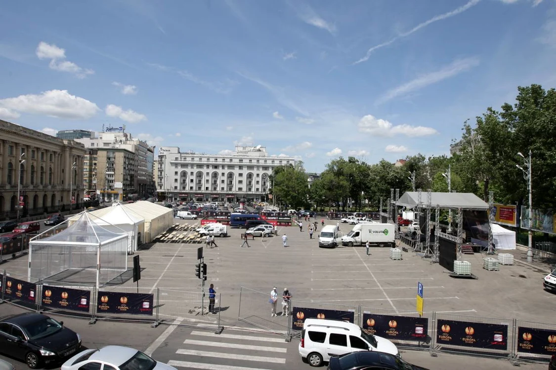 În Piața George Enescu nu s-a mai organizat un Revelion, de pe vremea în care Protv își ținea aici petrecerile dintre ani
