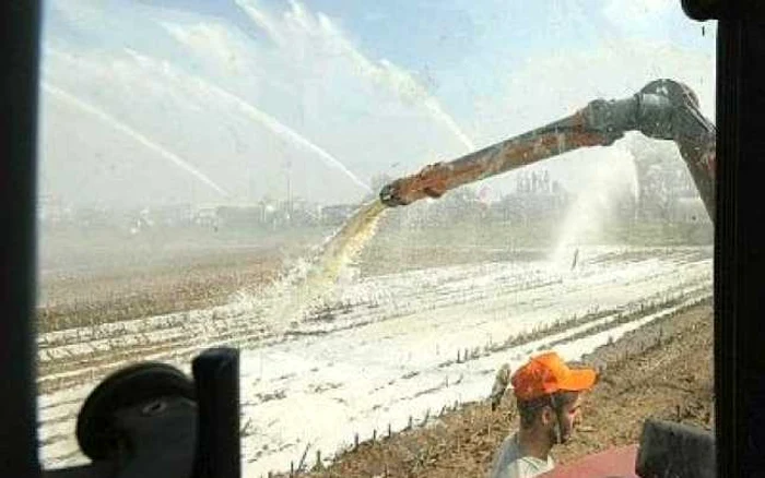 Terenuri agricole irigate cu 200.000 de litri de lapte